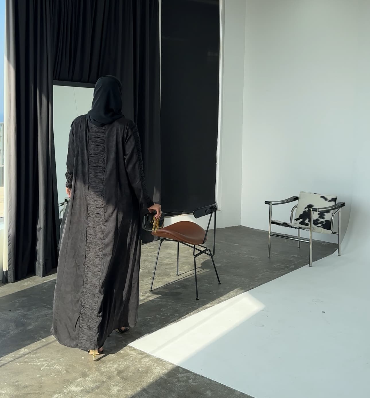 BLACK ABAYA PRINT - 6