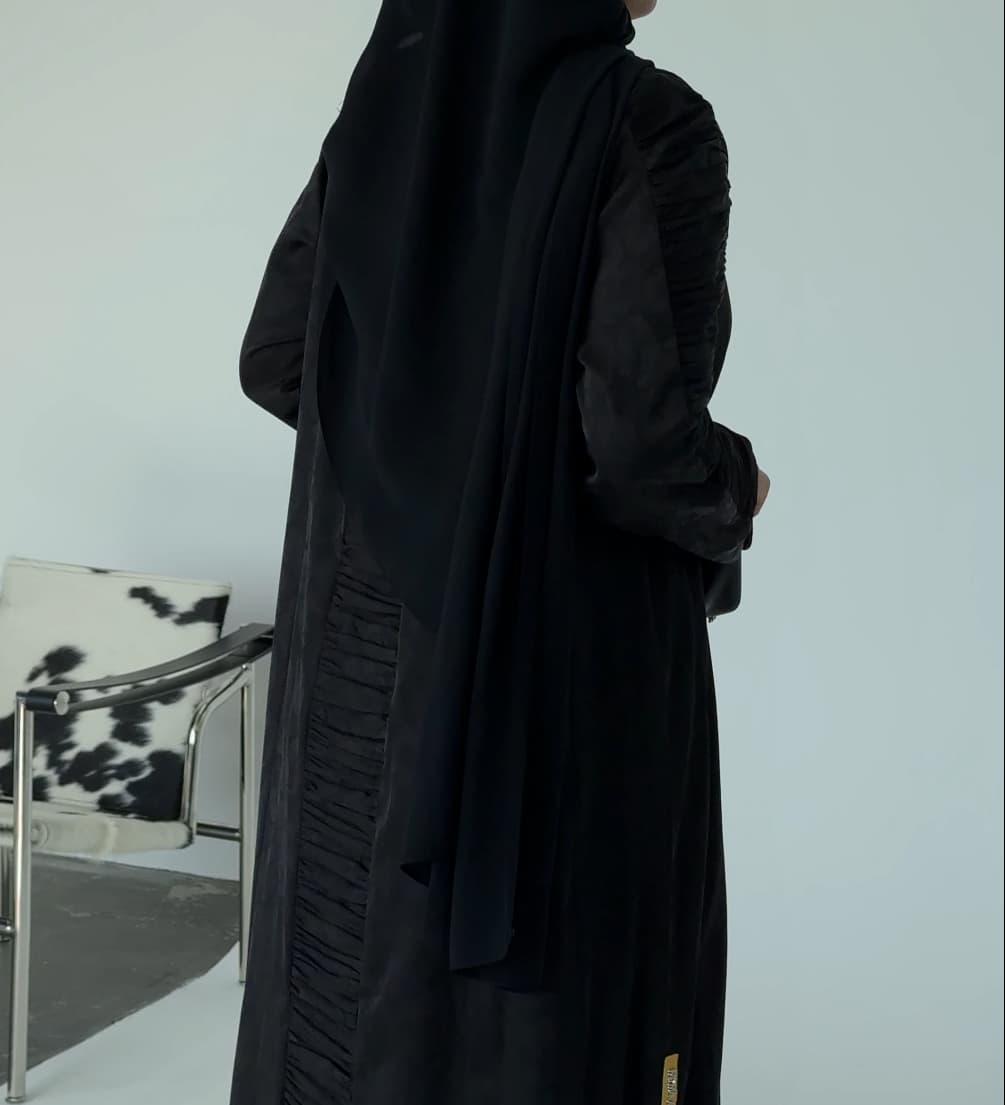 BLACK ABAYA PRINT - 7