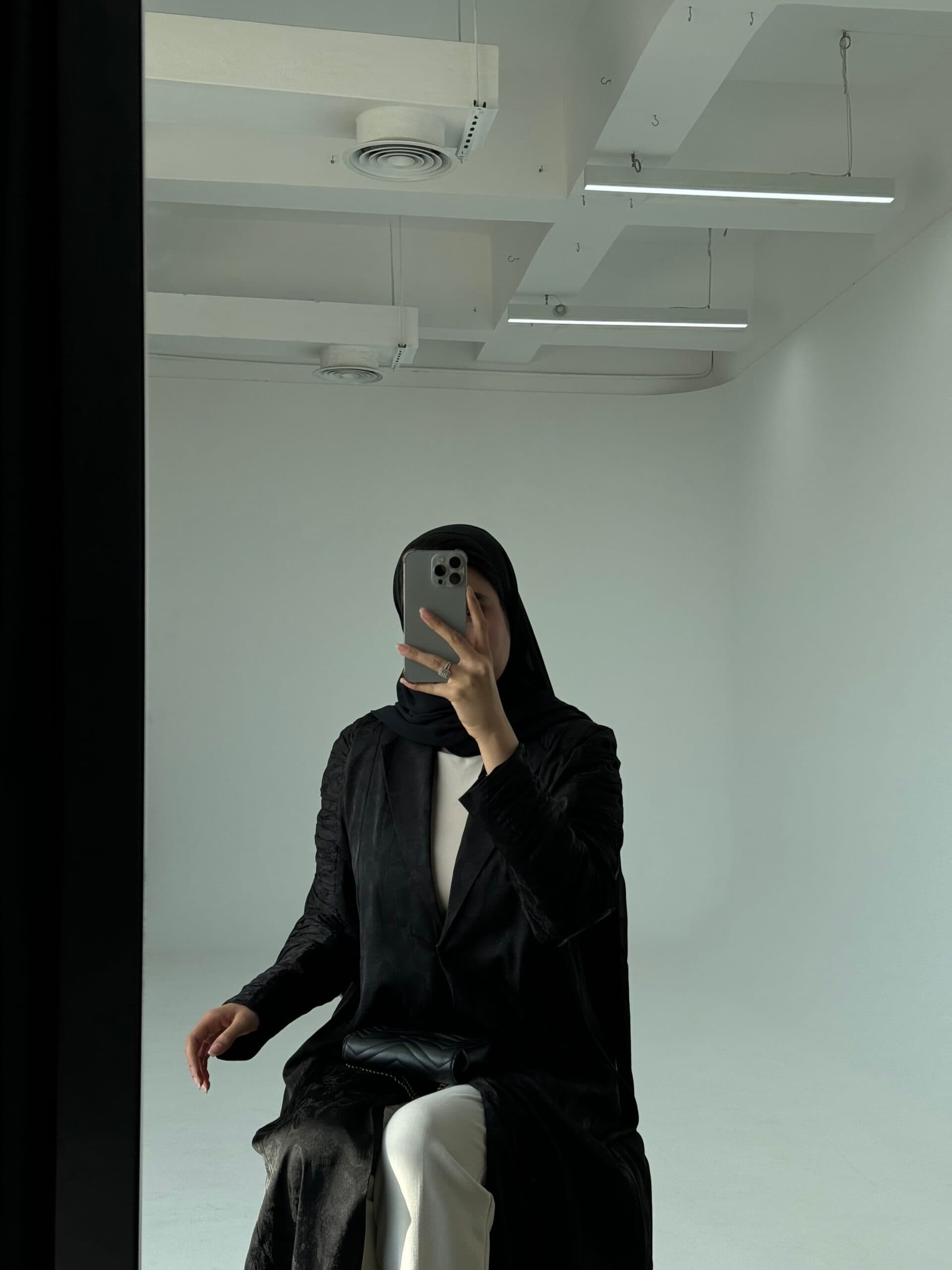 BLACK ABAYA PRINT